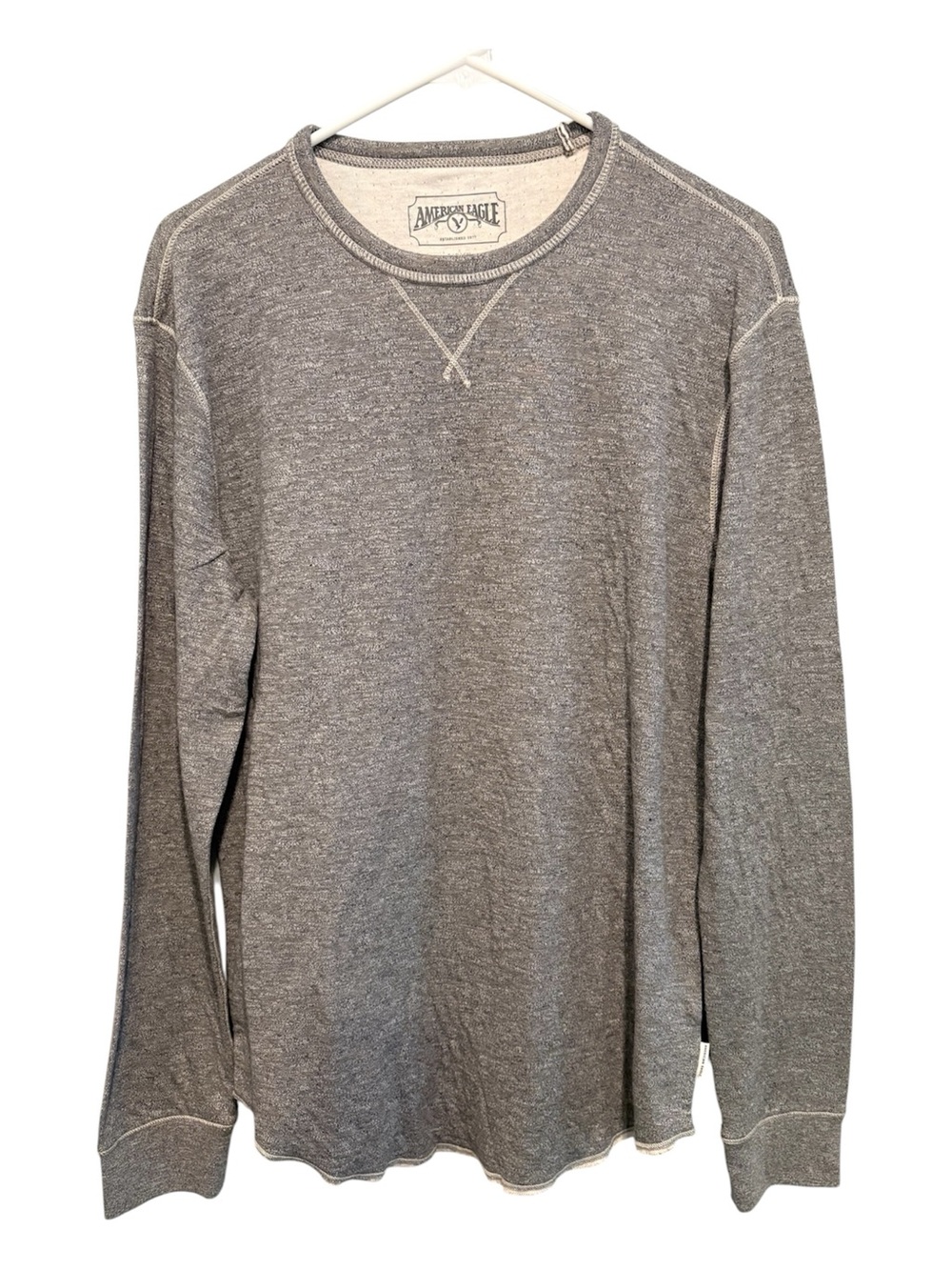 American Eagle Gray Men’s Long Sleeved Shirt.  Size S